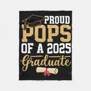 Proud Pops Of A 2025 Graduate Senior Cl Of 2025 Gr Fleece Blanket