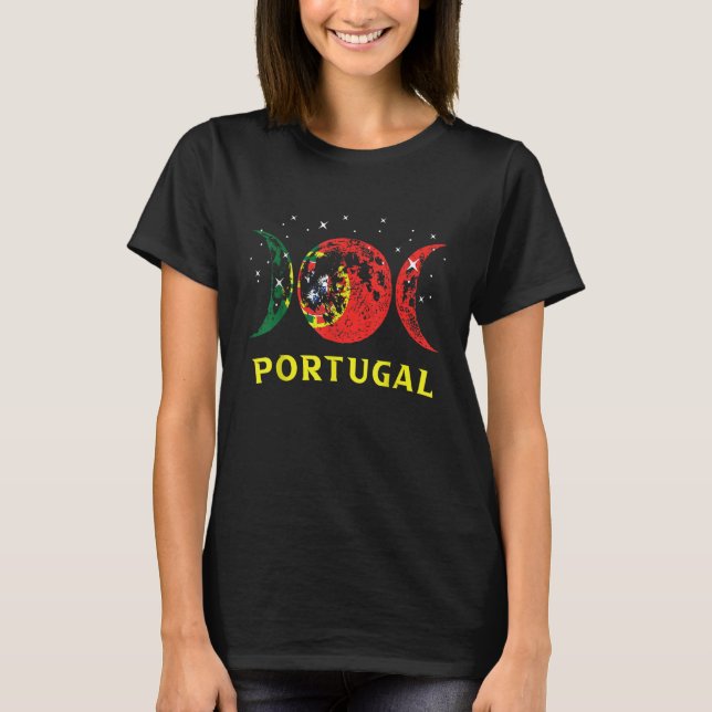 Proud Portuguese Retro Portugal Flag 6 T-Shirt (Front)