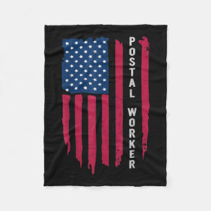 Proud Postal Worker Postmaster Us Post Service Mem Fleece Blanket