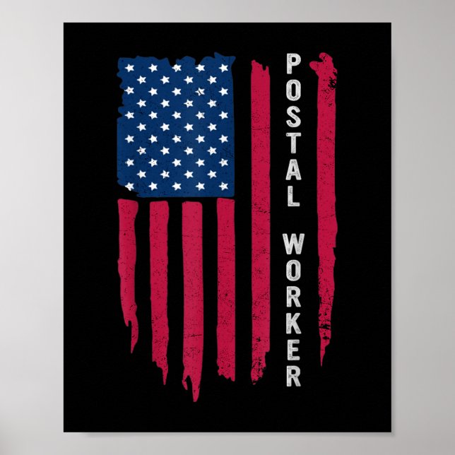 Proud Postal Worker Postmaster Us Post Service Mem Poster (Front)