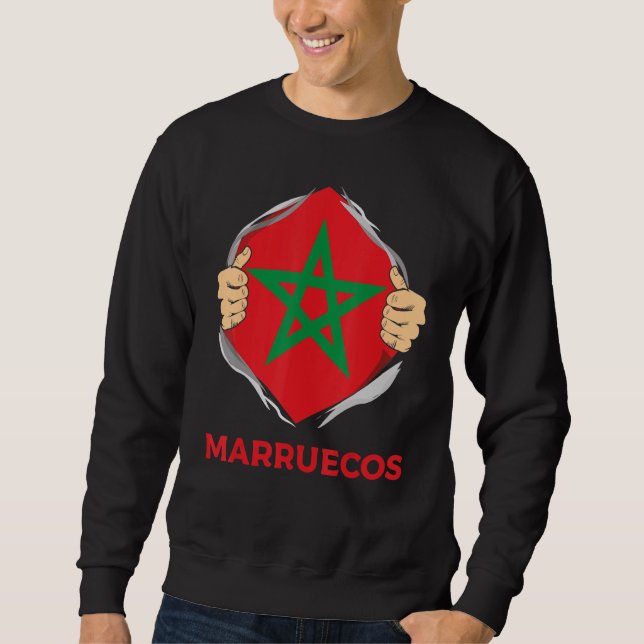 Proud Pride Morocco flag Moroccan Moroccan flag_3 Sweatshirt (Front)