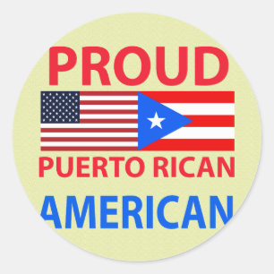 Proud Puerto Rican American Classic Round Sticker