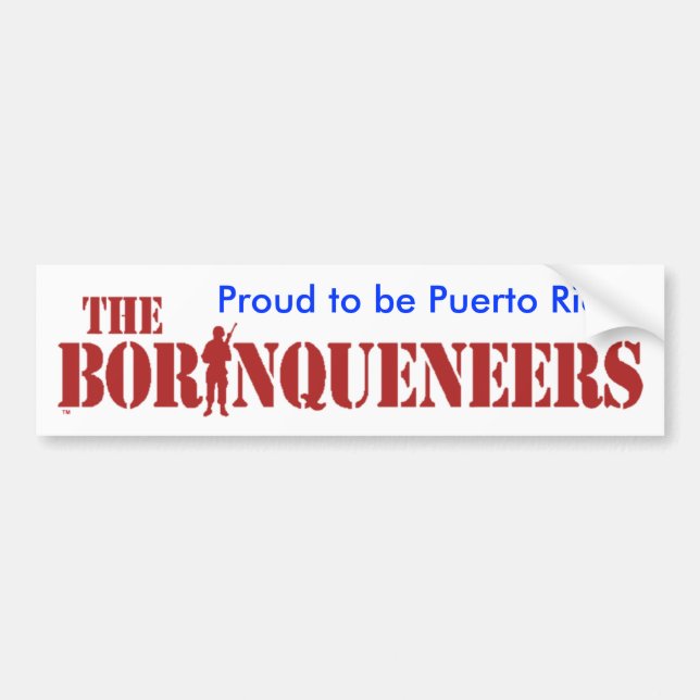 Proud Puerto Rican - Bumper Sticker (Front)