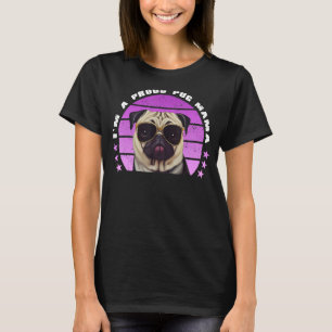Proud Pug Mama  Vintage Sunset Dutch Bulldog Dog P T-Shirt
