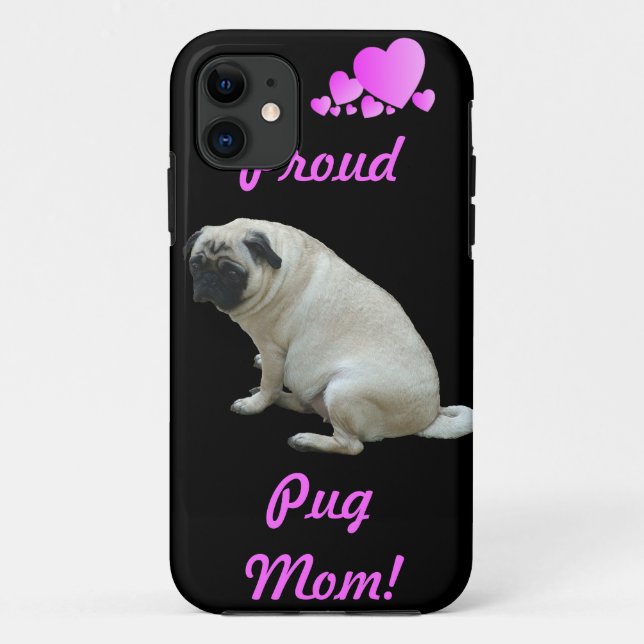 Proud Pug Mum iPhone 5 Case (Back)