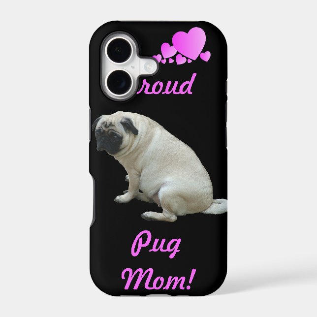 Proud Pug Mum iPhone 5 Case (Back)