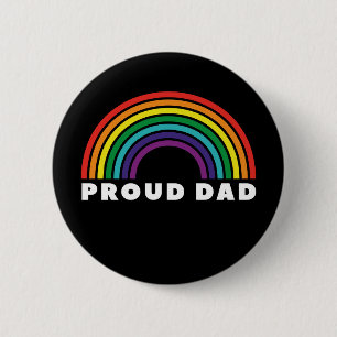 Proud Rainbow Dad 6 Cm Round Badge
