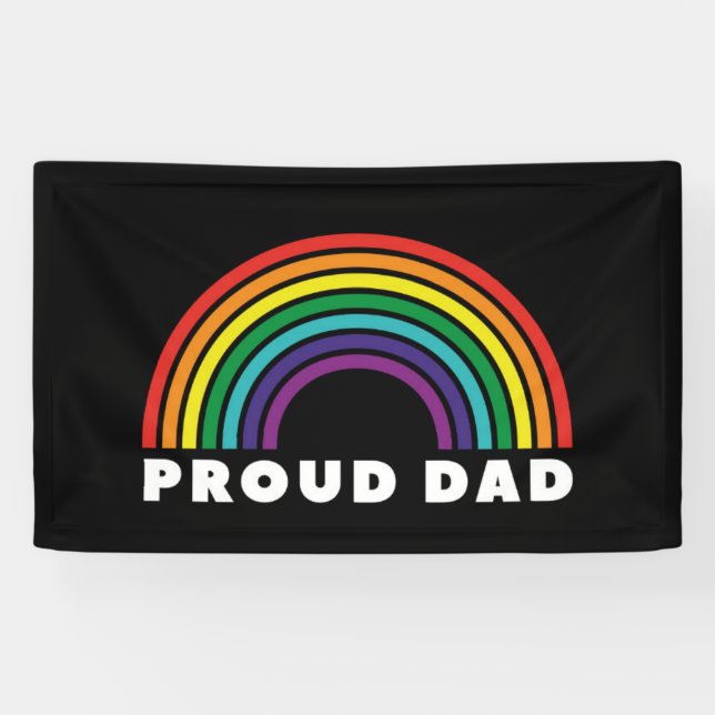 Proud Rainbow Dad Banner (Horizontal)