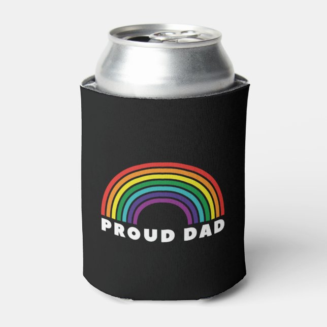 Proud Rainbow Dad Can Cooler (Can Front)