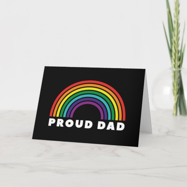 Proud Rainbow Dad Card (Front)