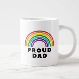 Proud Rainbow Dad Large Coffee Mug