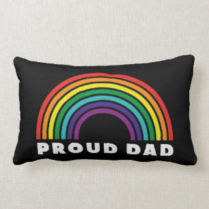Proud Rainbow Dad Lumbar Cushion