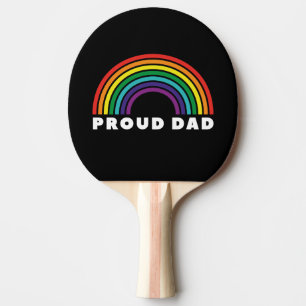 Proud Rainbow Dad Ping Pong Paddle