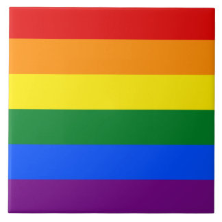 Proud Rainbow Pride Flag Ceramic Tile