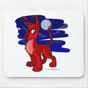 Proud red Gelert by moonlight Mouse Pad