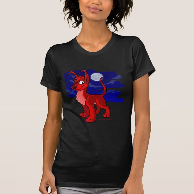 Proud red Gelert by moonlight T-Shirt (Front)