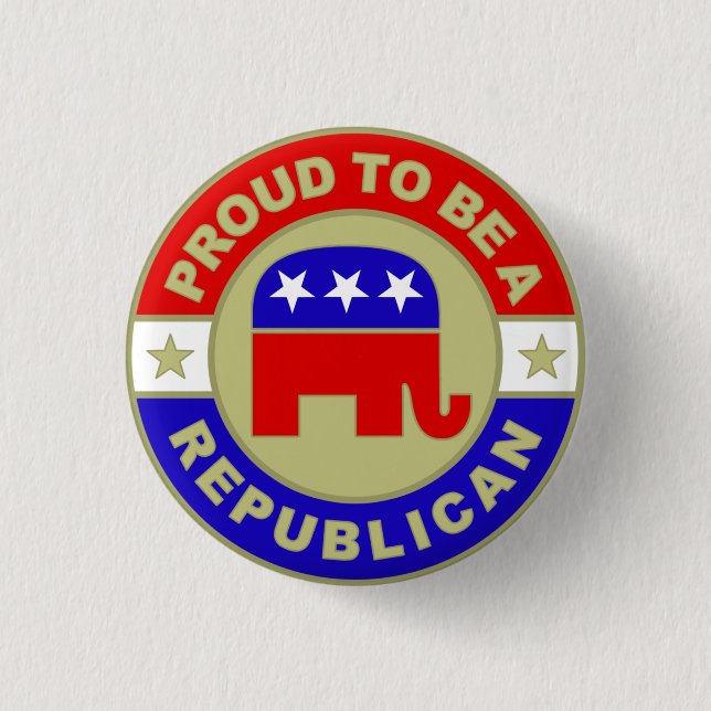 Proud Republican 3 Cm Round Badge (Front)