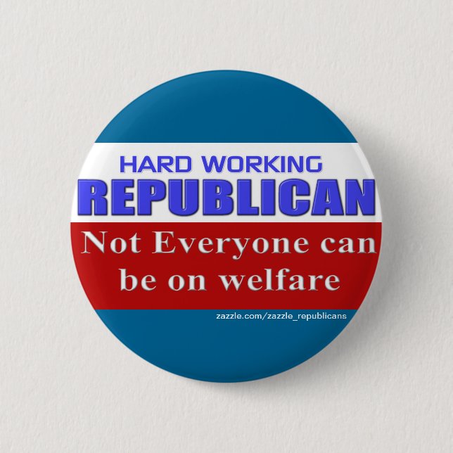 PROUD REPUBLICAN 6 CM ROUND BADGE (Front)