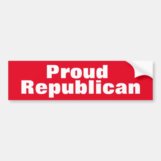 Proud Republican Bumper Sticker (Front)