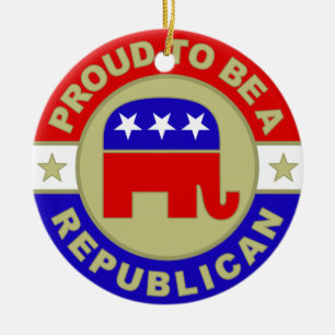 Proud Republican Ceramic Tree Decoration