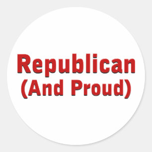 Proud Republican Classic Round Sticker
