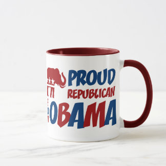 Proud Republican For Obama Ringer Mug