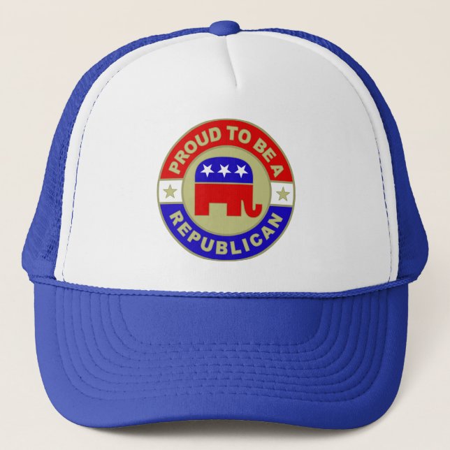 Proud Republican Trucker Hat (Front)