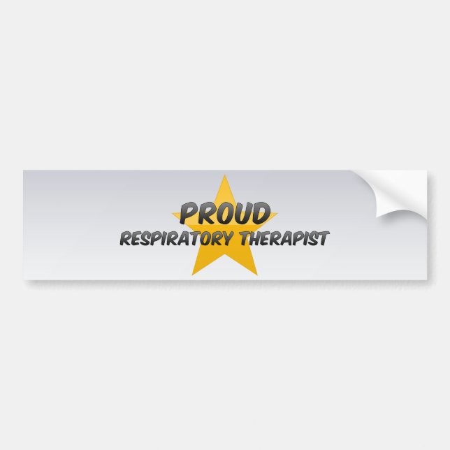 Proud Respiratory Therapist Bumper Sticker (Front)