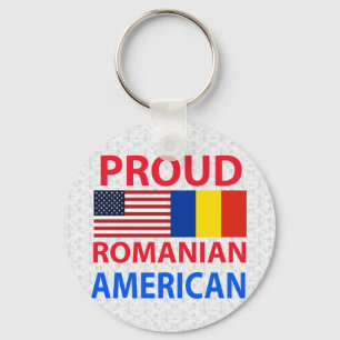 Proud Romanian American Key Ring