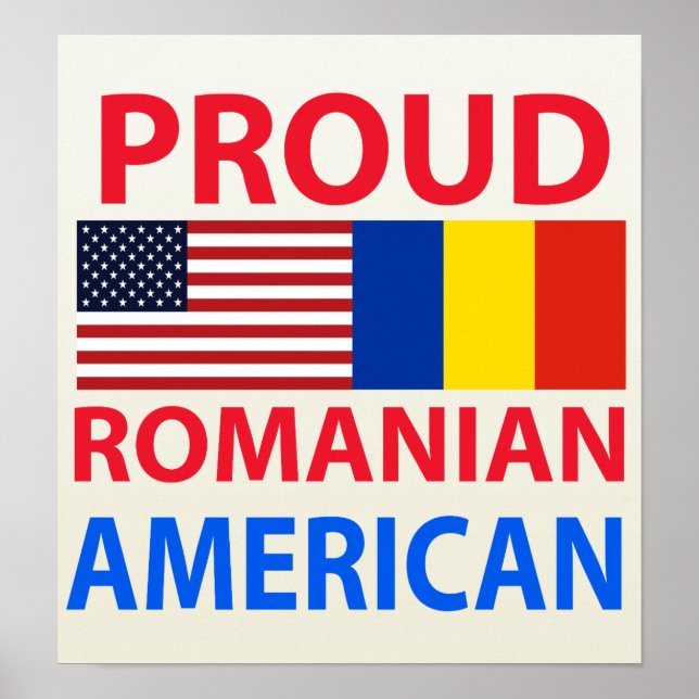 Proud Romanian American Poster (Front)