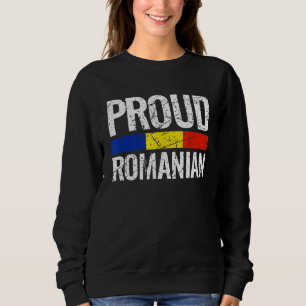 Proud Romanian Vintage Romania Flag Sweatshirt