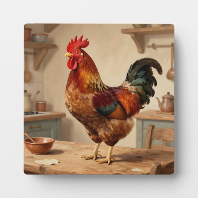 Proud Rooster Farmhouse Kitchen Plaque (Front)