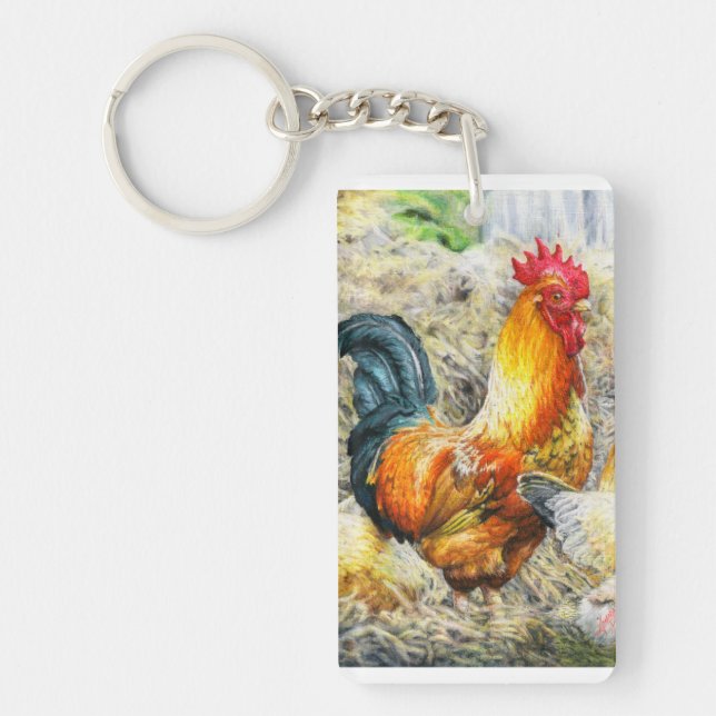 Proud Rooster Key Ring (Front)