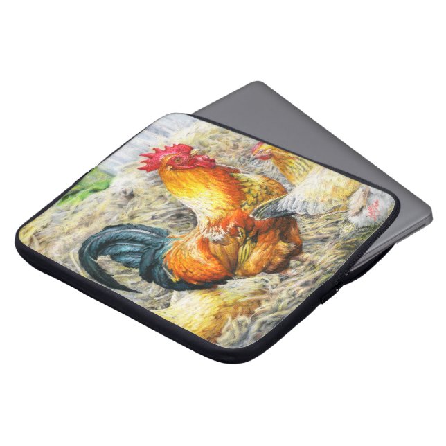 Proud Rooster Laptop Sleeve (Front Top)