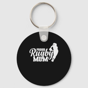 Proud Rugby Mom Football Sport Spieler Key Ring