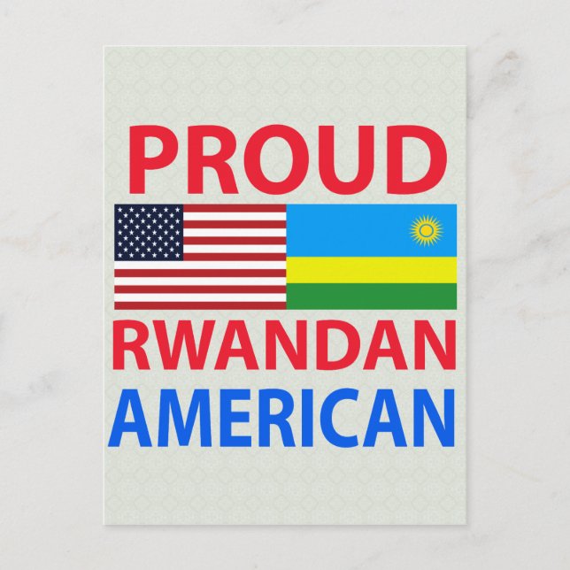 Proud Rwandan American Postcard (Front)