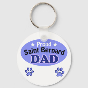 Proud Saint Bernard Dad Key Ring