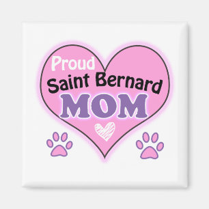 Proud Saint Bernard Mum Magnet