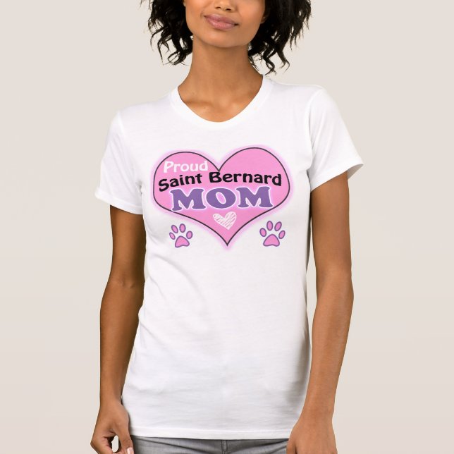Proud Saint Bernard Mum T-Shirt (Front)
