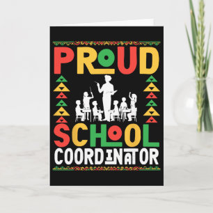 Proud School Coordinator Black History Month Afric Card