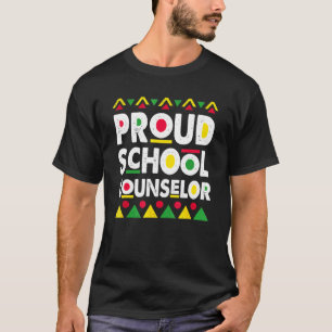 Proud School Counsellor Africa Pride Black History T-Shirt