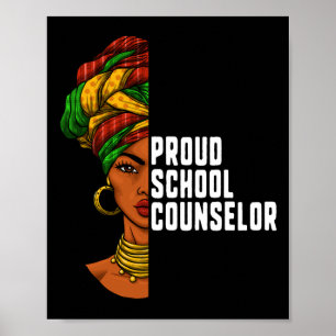 Proud School Counsellor Black History Month Femini Poster