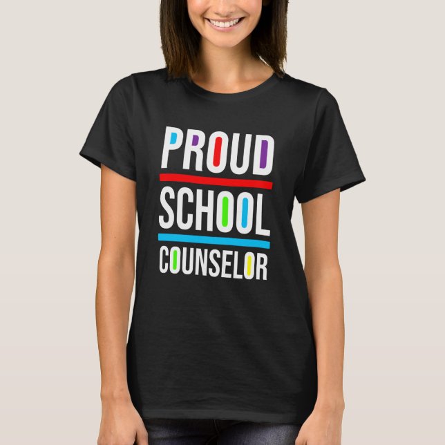 Proud School Counselor Africa Pride Black History  T-Shirt (Front)