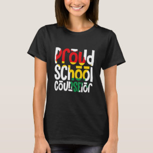 Proud School Counselor African Pride Black History T-Shirt