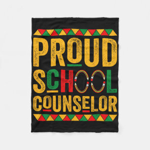 Proud School Counselor - Black History Month _1 Fleece Blanket