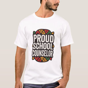 Proud School Counselor Retro African Educator T-Shirt