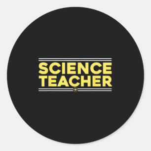 Proud Science Teacher Physics Nerd Back To School  Classic Round Sticker