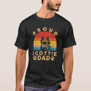 Proud Scottie Dad Gifts Funny Scottie Dog Owner Fa T-Shirt