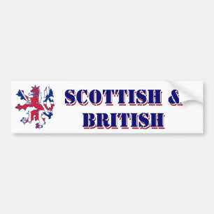 Proud Scottish and British Bumper Sticker