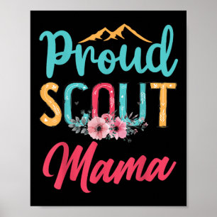 Proud Scout Mama Happy Mothers Day Camping Scoutin Poster